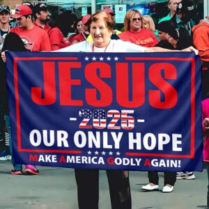 American Flag Jesus House Garden Flag - Jesus 2025 Patriotic Outdoor Decor Gift