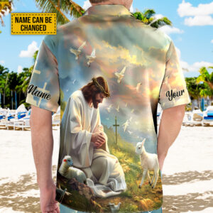 Customized Lamb Of God Hawaiian Shirt Be Like Jesus Is Better Christ Cross Bird Hawaii Set Aloha Beach Gifts
