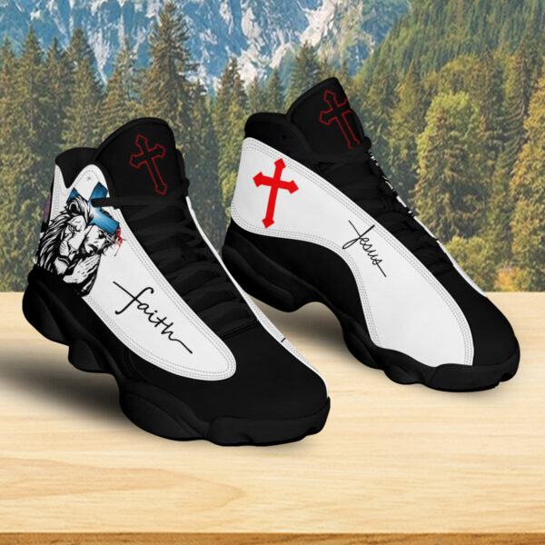 Jesus Lion Of Judah Art Cross Basketball Shoes, Jesus Faith Running Shoes, Christian Unisex Basketball Shoes, Faith Believers