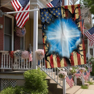 Religious Jesus Christ Cross Garden Flag for Christian Home Decor 3