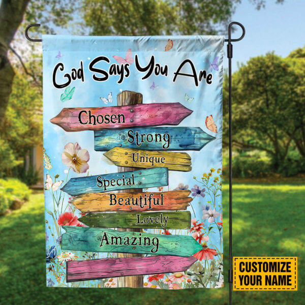 Customized Jesus Road Sign Floral Garden Flag: Christian Positive Home Decor
