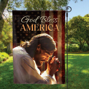 God Bless America 4th of July Garden Flag - Christian Independence Day Home Decor