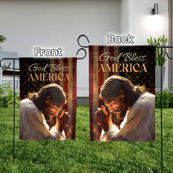God Bless America 4th of July Garden Flag – Christian Independence Day Home Decor