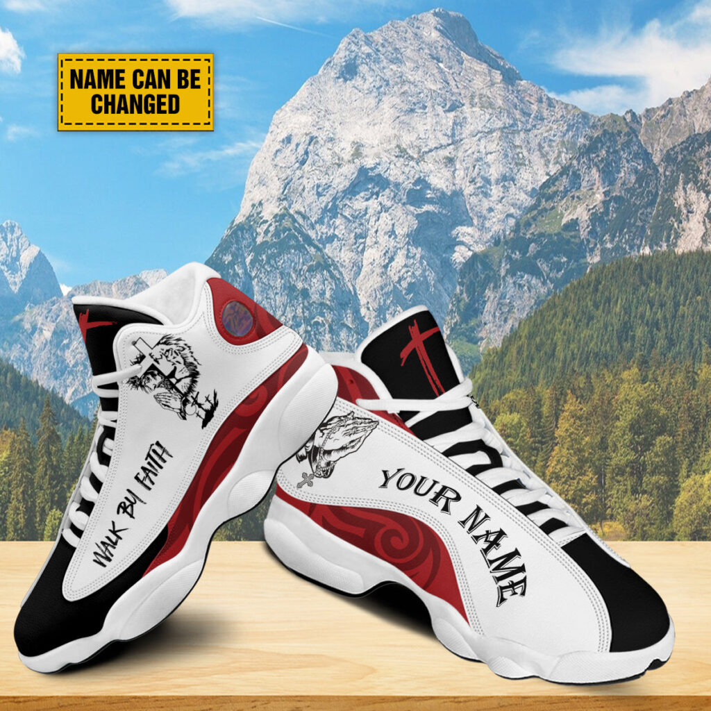 Personalized Jesus Christ Basketball Shoes, Walk By Faith Running Shoes, God Prayers Custom Gifts Unisex Basketball Shoes Personalized Jesus Christ Basketball Shoes, Walk By Faith Running Shoes, God Prayers Custom Gifts Unisex Basketball Shoes