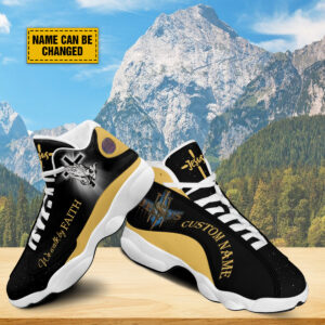 Jesus Saved My Life Basketball Shoes, Jesus Christ Walk By Faith Running Shoes, God Prayer Footwear Unisex Basketball Shoes
