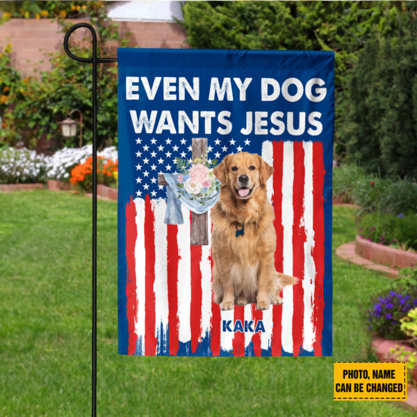 Golden Retriever American Flag Home & Garden Decor: Patriotic 4th of July & Dog Lover Gift