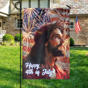 Jesus American Flag Home Garden Flag 4th of July Independence Day Gifts for God Believers 3