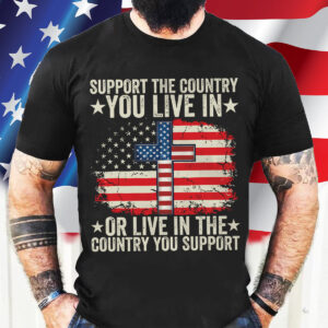 American Flag Jesus Cross Shirt - Patriotic Tee for Jesus Lovers & Country Supporters 1