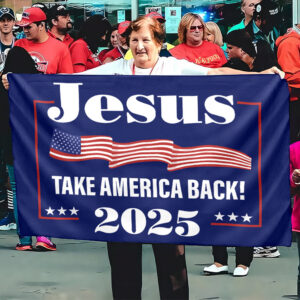 Jesus Take America Back 2025 House Flag: Christian Outdoor Yard Decoration
