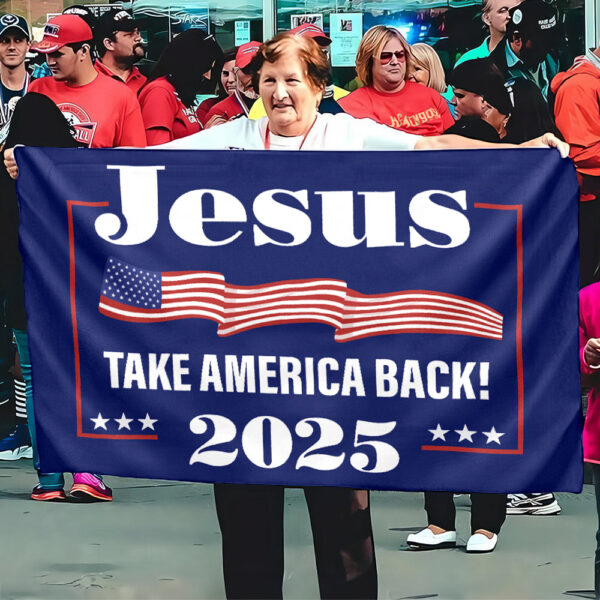 Jesus Take America Back 2025 House Flag: Christian Outdoor Yard Decoration