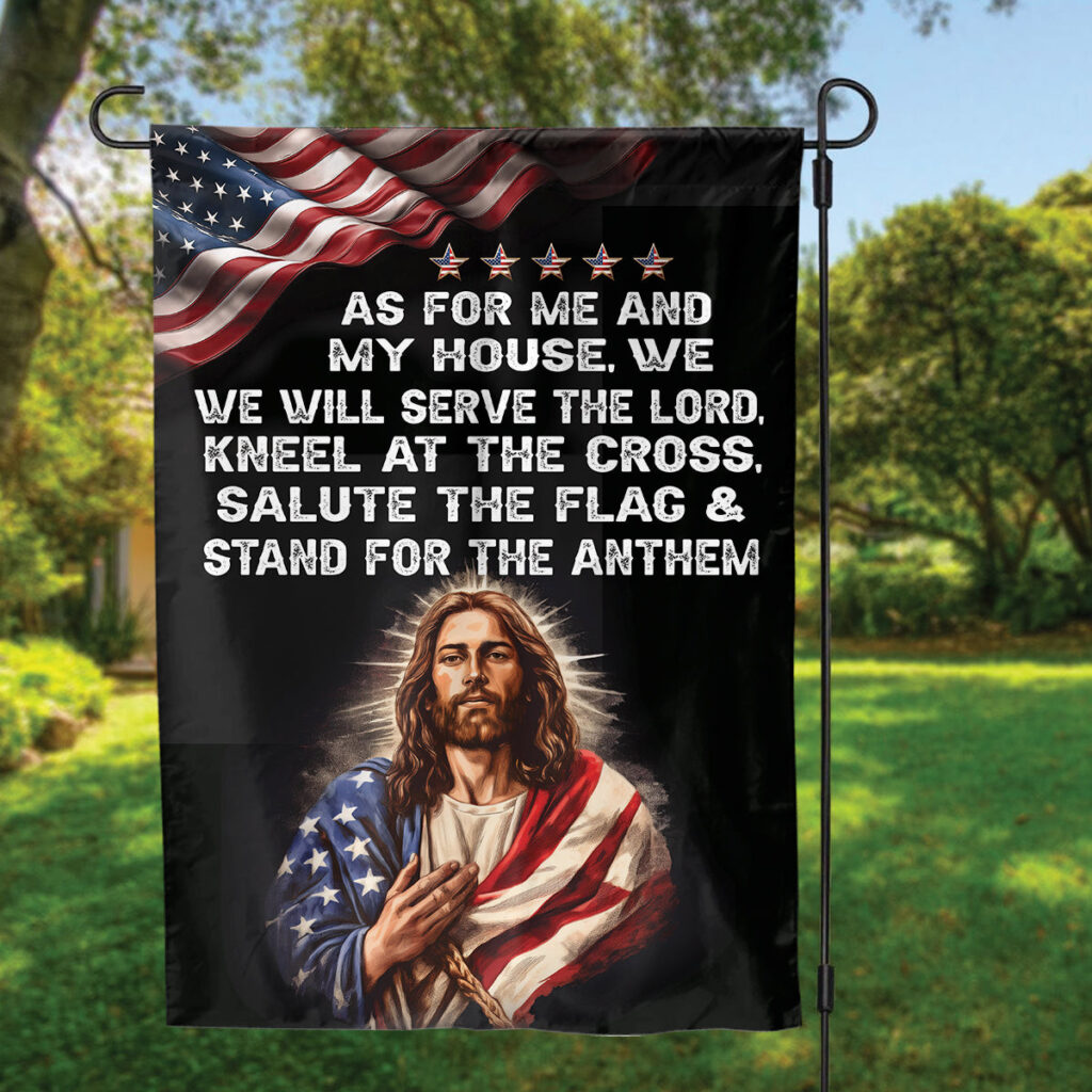Jesus American Garden Flag – Patriotic Outdoor Decor Gift for House – Serve The Lord Flag Jesus American Garden Flag – Patriotic Outdoor Decor Gift for House – Serve The Lord Flag