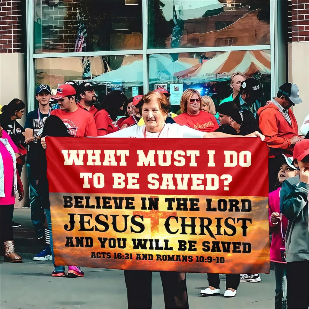 Jesus Bible Verse Garden Flag – Believe In The Lord Jesus for Salvation! Christ American Flag Great Gifts for Jesus Lovers Jesus Bible Verse Garden Flag – Believe In The Lord Jesus for Salvation! Christ American Flag Great Gifts for Jesus Lovers