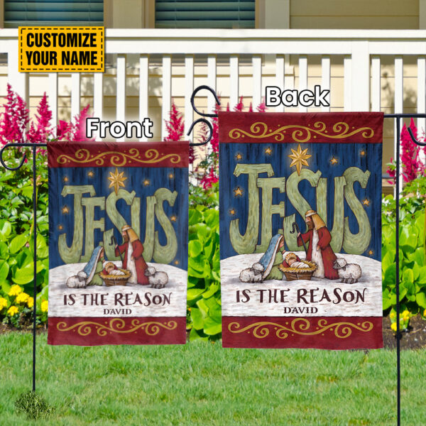 Personalized Jesus Nativity Garden Flag Christmas House Decoration & Gift