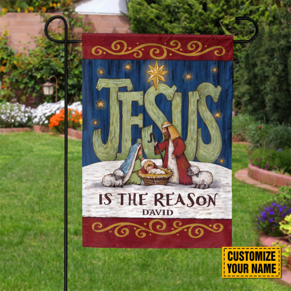 Personalized Jesus Nativity Garden Flag Christmas House Decoration & Gift