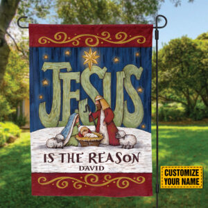 Personalized Jesus Nativity Garden Flag Christmas House Decoration & Gift