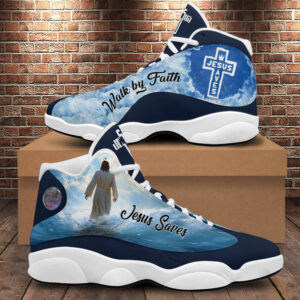 Jesus Walk By Faith Basketball Shoes, Jesus Saves Running Shoes, Christian Faith Religion Gifts For Men Women