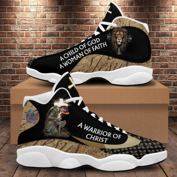 Jesus Basketball Shoes, A Child Of God A Warrior Of Christ, Christian Unisex Sneaker, Religious Gift, Christian Footwear