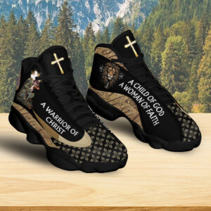 Jesus Basketball Shoes, A Child Of God A Warrior Of Christ, Christian Unisex Sneaker, Religious Gift, Christian Footwear