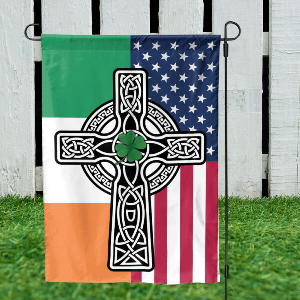 St Patrick’s Day Irish Celtic Knot Cross Garden Flag – Perfect Gift for Irish American Flag Enthusiasts