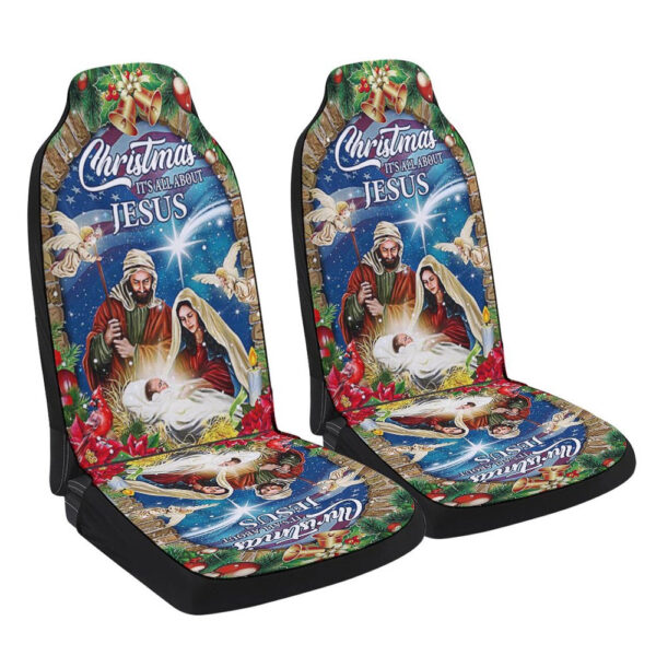 Nativity of Jesus Christmas Car Seat Covers: All About Jesus Car Decor Gift