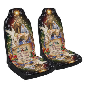 Jesus Christmas Cars Seat Cover - Festive Car Decor Gift
