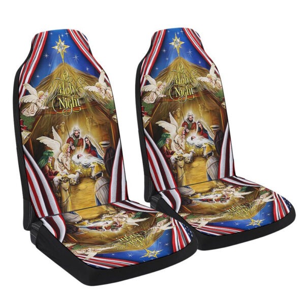 Jesus Family O Holy Night Christmas Car Seat Cover – Festive Car Decor Gift