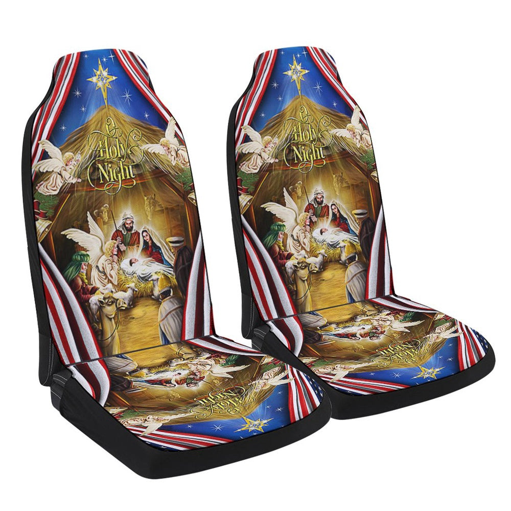 Jesus Family O Holy Night Christmas Car Seat Cover – Festive Car Decor Gift Jesus Family O Holy Night Christmas Car Seat Cover – Festive Car Decor Gift