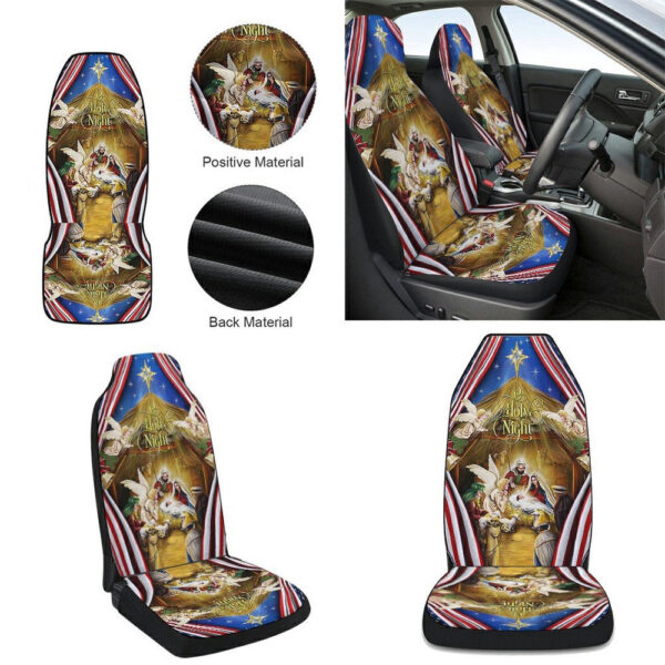 Jesus Family O Holy Night Christmas Car Seat Cover – Festive Car Decor Gift