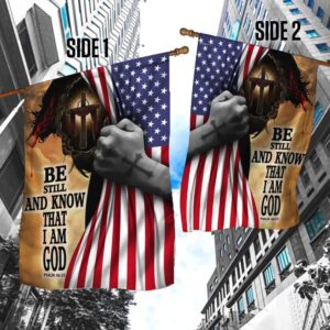Be Still and Know That I Am God Flag - Outdoor Christian House Flag with Scripture - Garden Banner 1