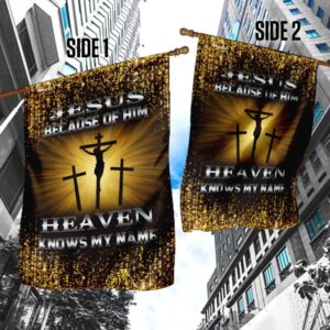 Christian Jesus House Flags: Heavenly Scripture Garden Banner 1