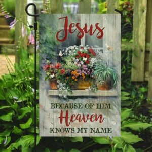 Jesus Heaven Garden Flag: Christian Scripture Banner for Your Yard