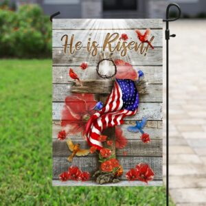 He Is Risen Jesus Resurrection Flag - Outdoor Christian House Flag & Garden Banner