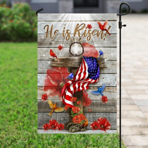 He Is Risen Jesus Resurrection Flag – Outdoor Christian House Flag & Garden Banner