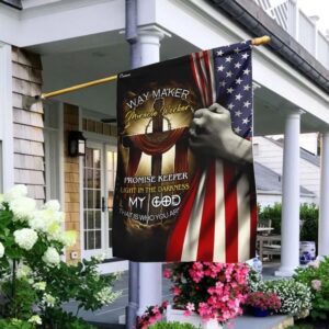 Christian Garden Flags with Cross Jesus Scripture - Way Maker and Miracle Worker Banner