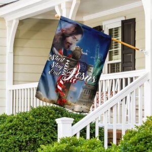 The Day Of Jesus House Flag Outdoor Religious Christian Scripture Garden Banner 1