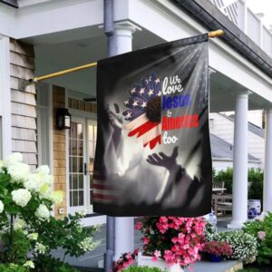 Sunflower Jesus House Flag: Outdoor Christian Scripture Garden Banner