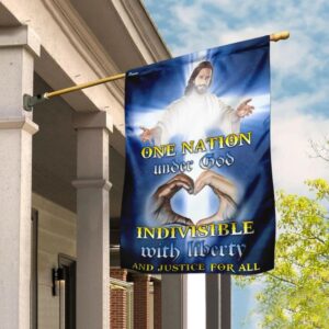 Jesus Christ House Flag - Outdoor Religious Christian Scripture Garden Banner
