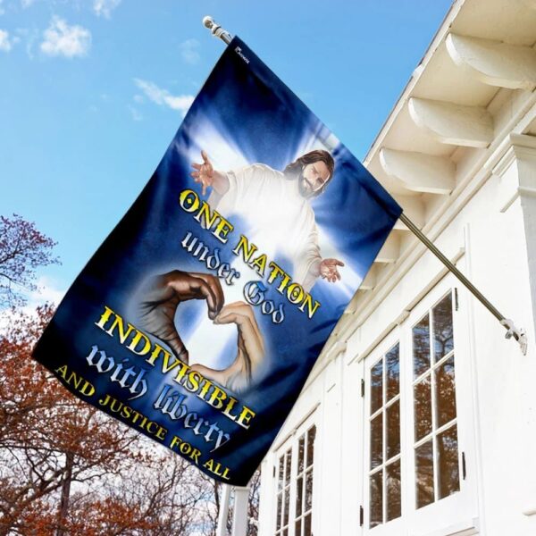 Jesus Christ House Flag – Outdoor Religious Christian Scripture Garden Banner