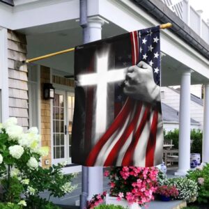 Christian House Flags: One Nation Under God Jesus American Garden Banner