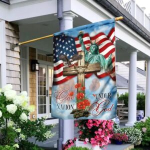 Jesus Cross House Flag: Outdoor Religious Christian Scripture Garden Banner
