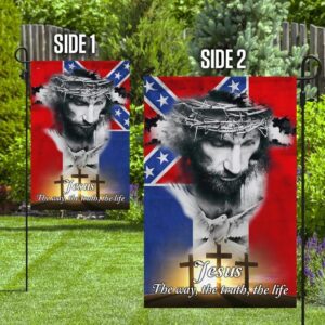 Jesus The Way The Truth And The Life Mississippi House Flag - Christian Scripture Garden Banner 1
