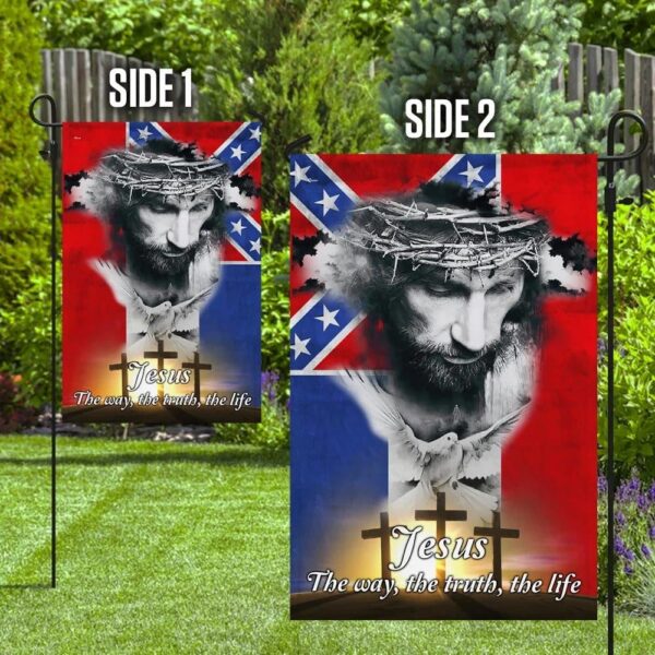 Jesus The Way The Truth And The Life Mississippi House Flag – Christian Scripture Garden Banner