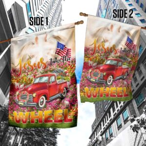 God s Glory House Flag - Jesus Take The Wheel Christian Scripture Garden Banner 1