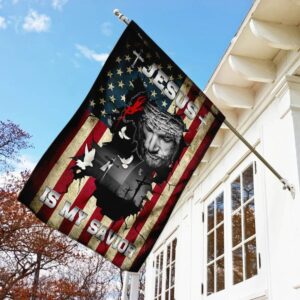 Christian Garden Flags - Jesus Is My Savior Scripture Flag & Banner