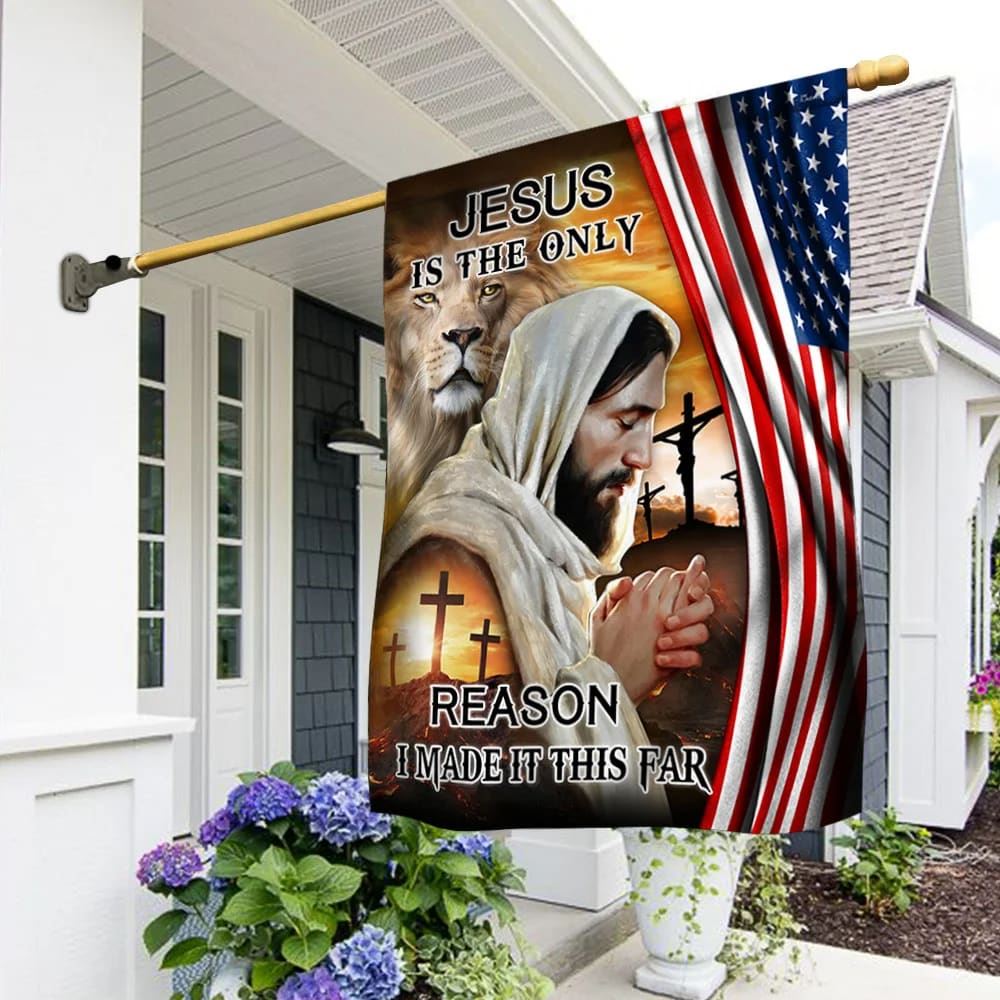 Jesus Is The Reason American House Flag – Christian Scripture Garden Banner Jesus Is The Reason American House Flag – Christian Scripture Garden Banner