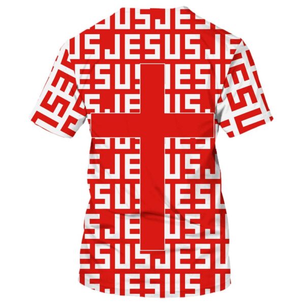 Red Jesus Cross 3D T-Shirt: Perfect Christian Gift Jesus Shirt