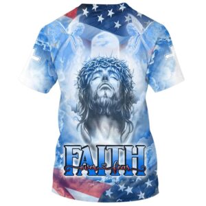 Jesus Faith Over Fear All Over Print 3D T-Shirt - Perfect Gift for Christians 1