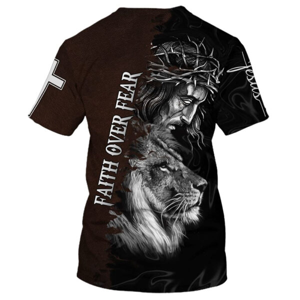 Jesus and the Lion of Judah 2 All Over Print 3D T-Shirt – Perfect Christian Gift