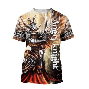 Angel Knight Templar Jesus All Over Print 3D T-Shirt - Perfect Christian Gift