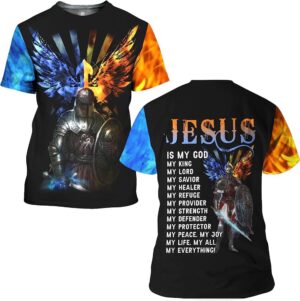 Warrior Lion Jesus All Over Print 3D T-Shirt for Men and Women - Christian Faith Shirt